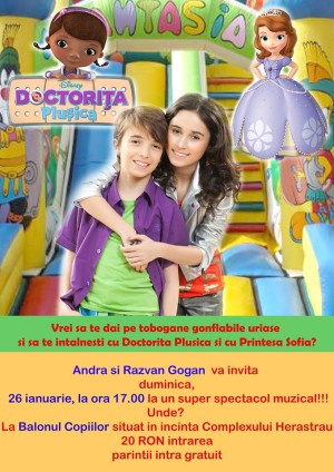 Doctorita Plusica si Sofia I iti dau intalnire in Balonul Copiilor